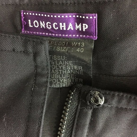LONGCHAMP Black Hidden Zipper Wool Blend Jacket - Picture 2 of 11